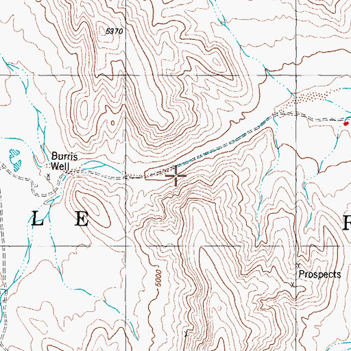 Topographic Map of Burris Well, NM