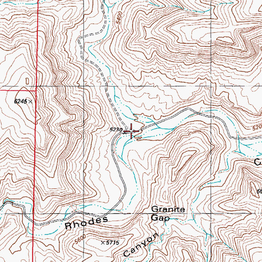 Topographic Map of Bear Den Canyon, NM
