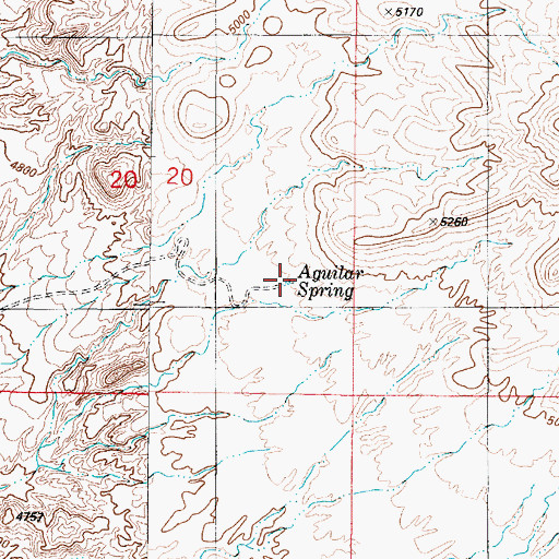 Topographic Map of Aguilar Spring, NM