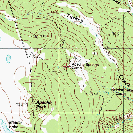 Topographic Map of Apache Springs Camp, NM