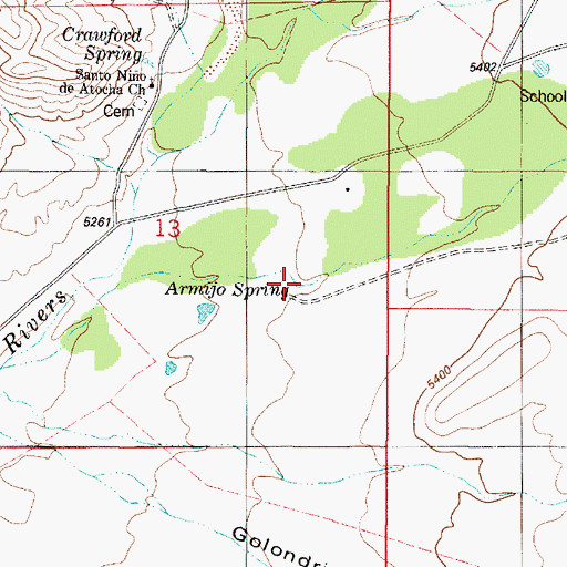 Topographic Map of Armijo Spring, NM