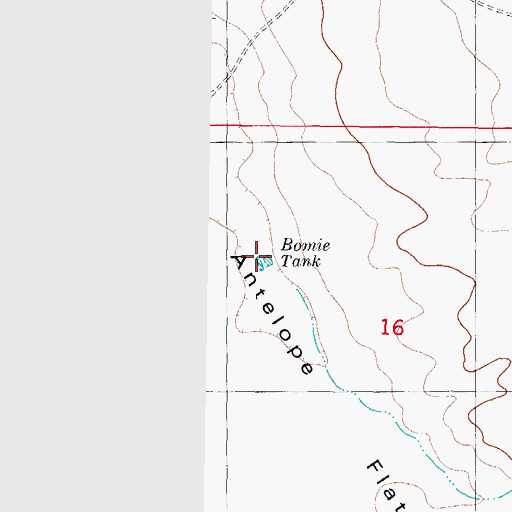 Topographic Map of Bomie Tank, NM