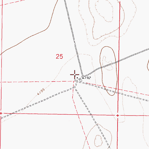 Topographic Map of Braid Foot Ranch, NM
