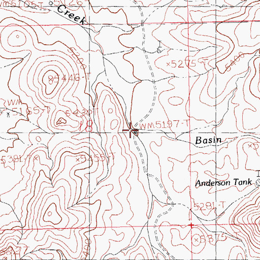 Topographic Map of Basin Tank, NM