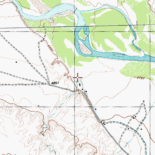 Topographic Map of Cudei Ditch, NM