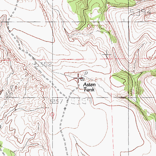 Topographic Map of Asten Tank, NM