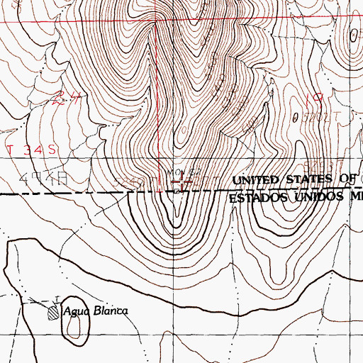 Topographic Map of Antelope Wells, NM
