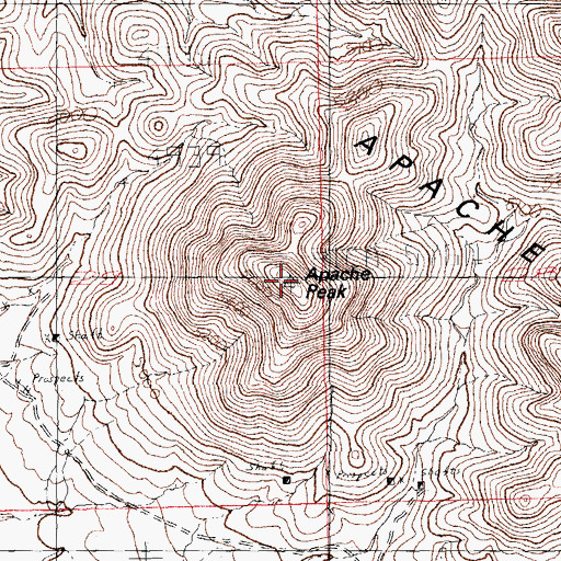 Topographic Map of Apache Peak, NM