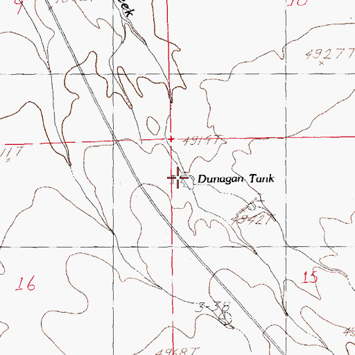 Topographic Map of Dunagan Tank, NM
