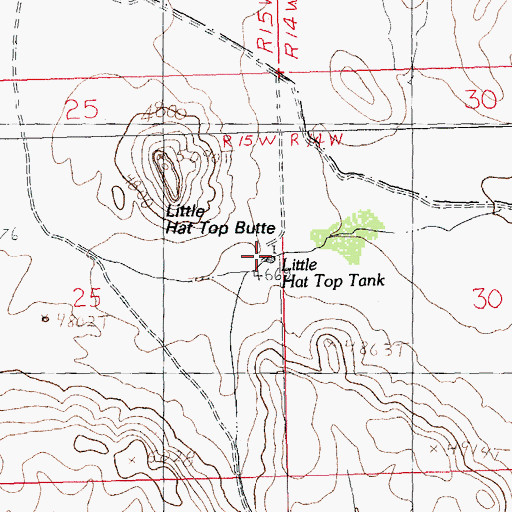 Topographic Map of Little Hat Top Tank, NM