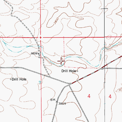 Topographic Map of School Section Water Hole, NM