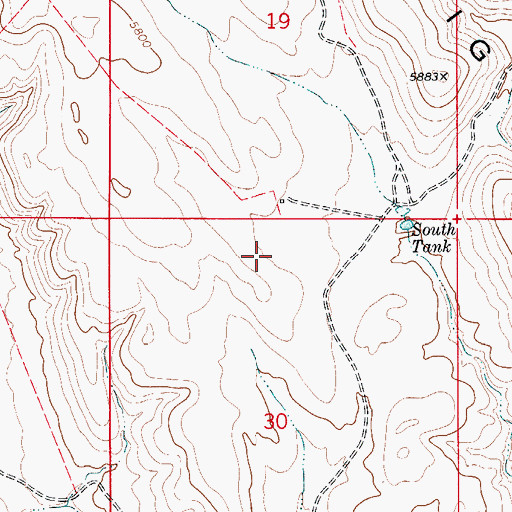 Topographic Map of Thomas Ranch (historical), NM