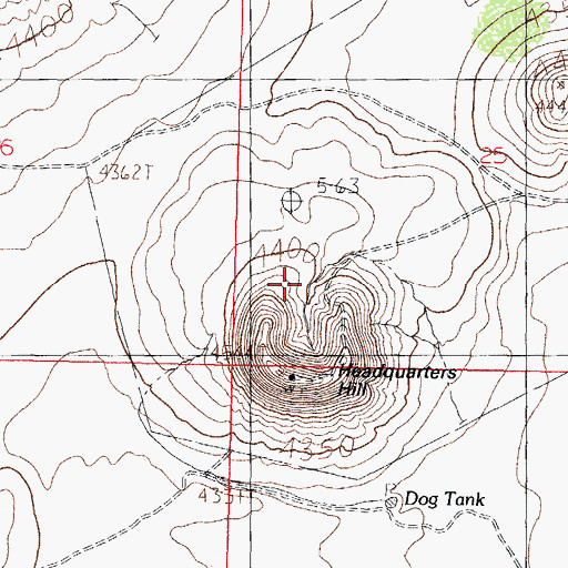 Topographic Map of Headquarters Hill, NM
