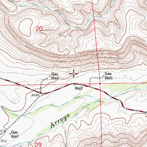 Topographic Map of Smith Ranch, NM