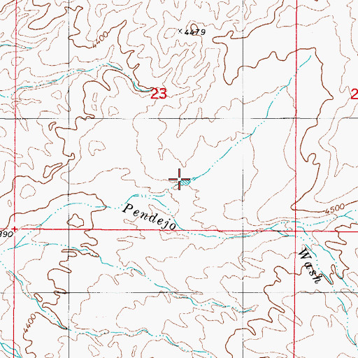 Topographic Map of Pendejo Tank (historical), NM