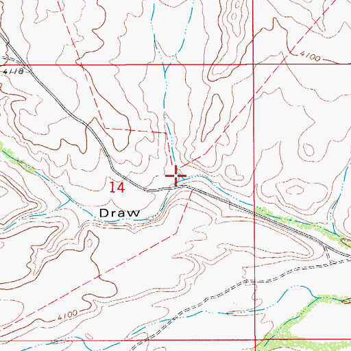 Topographic Map of Ward Ranch (historical), NM