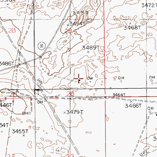 Topographic Map of Lusk Ranch (historical), NM