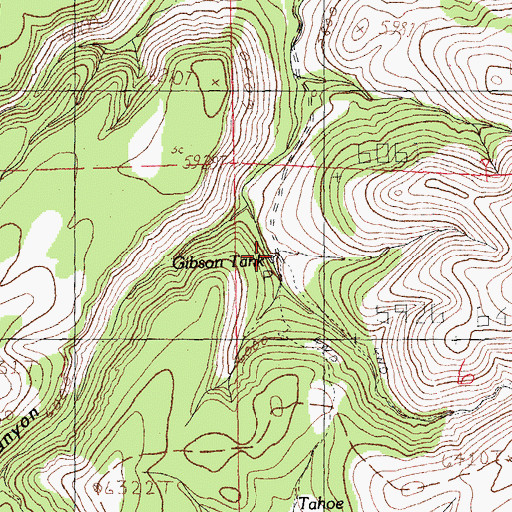 Topographic Map of Gibson Tank, NM