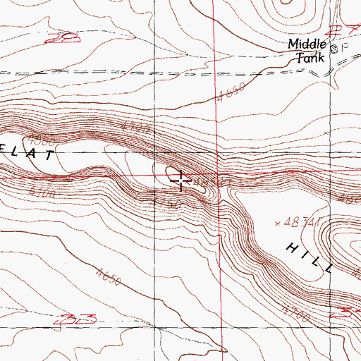 Topographic Map of Flat Hill, NM