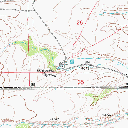 Topographic Map of Farrell Ranch, NM