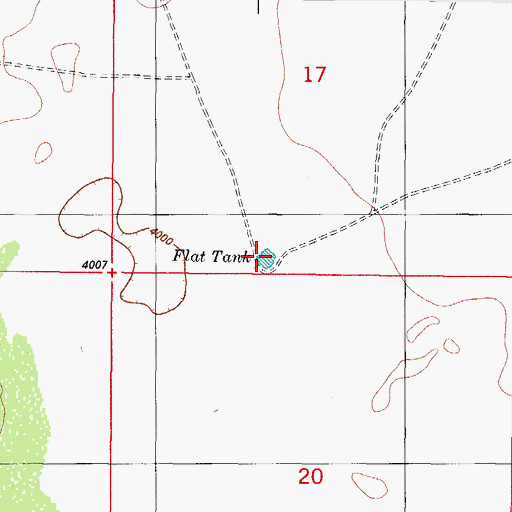 Topographic Map of Flat Tank, NM