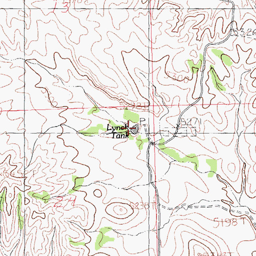 Topographic Map of Lynch Tank, NM