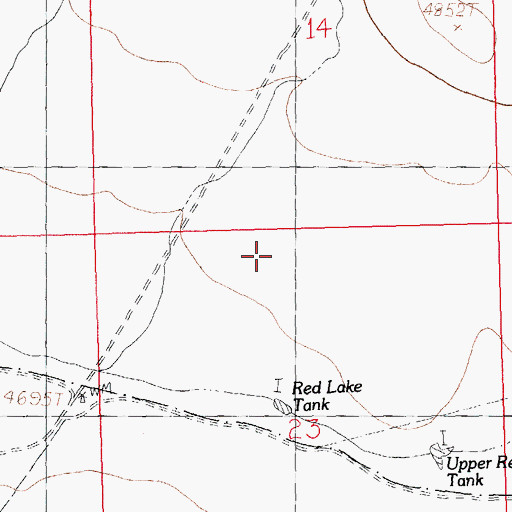 Topographic Map of Red Lake Tank, NM