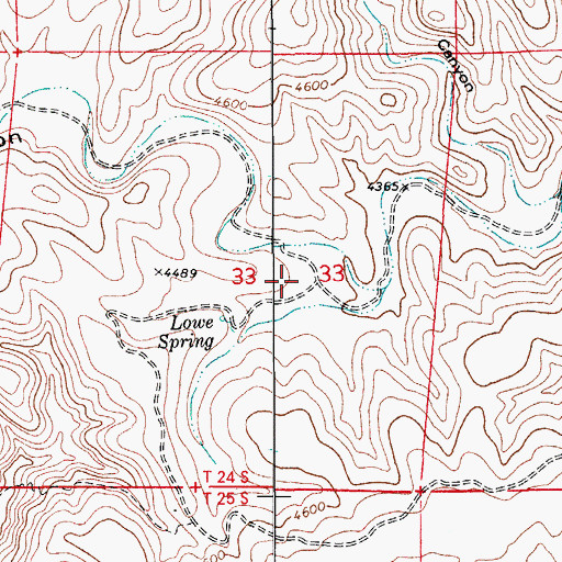 Topographic Map of Lowe Ranch, NM
