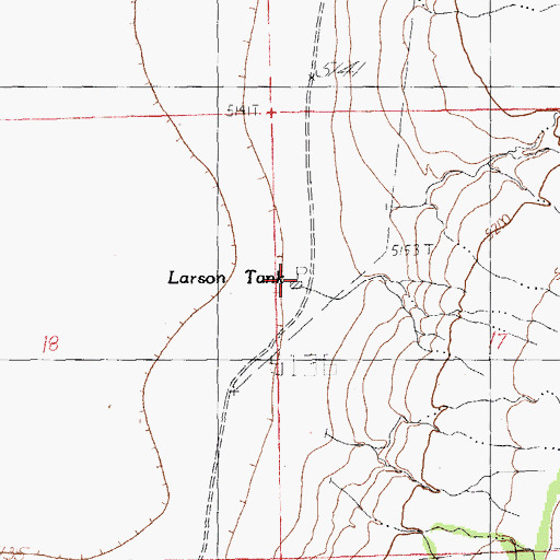 Topographic Map of Larson Tank, NM