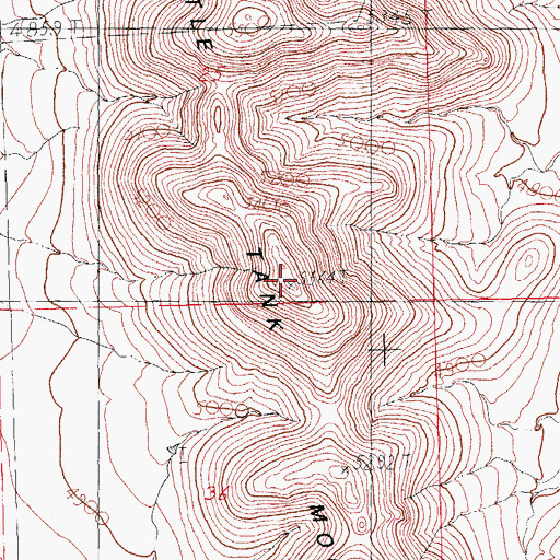 Topographic Map of Little Tank Mountain, NM