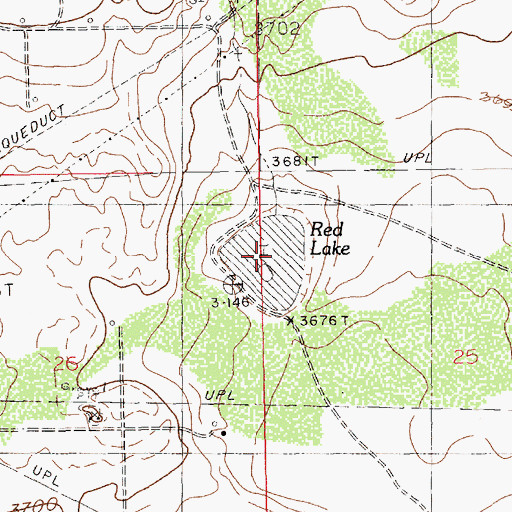 Topographic Map of Red Lake, NM