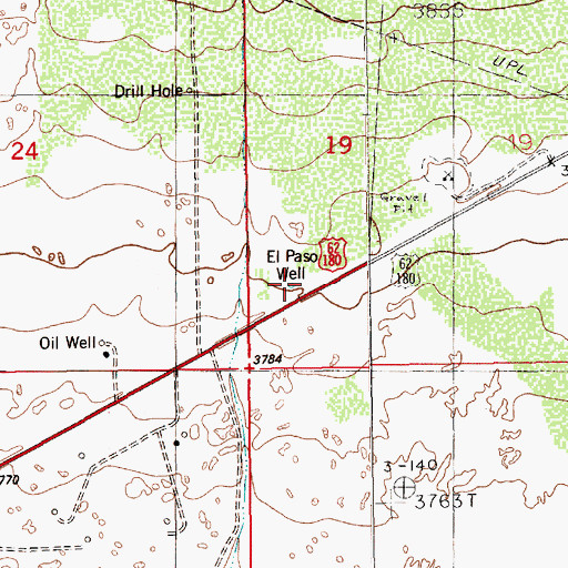 Topographic Map of El Paso Well, NM