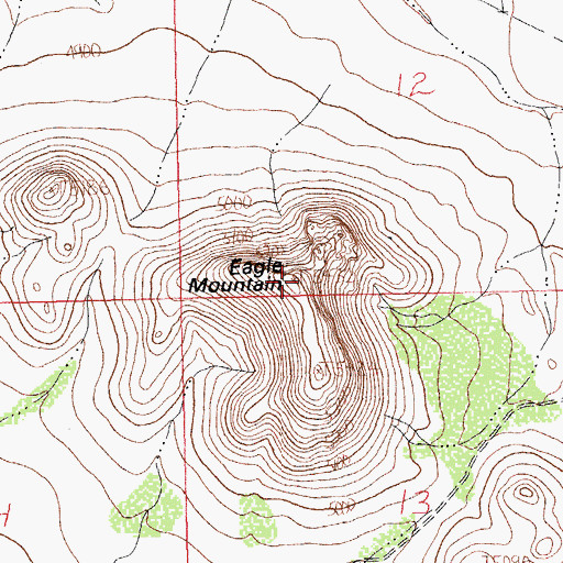 Topographic Map of Eagle Mountain, NM