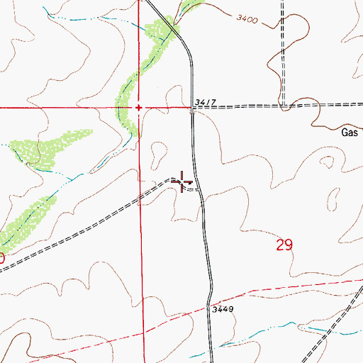 Topographic Map of Ewing Place, NM