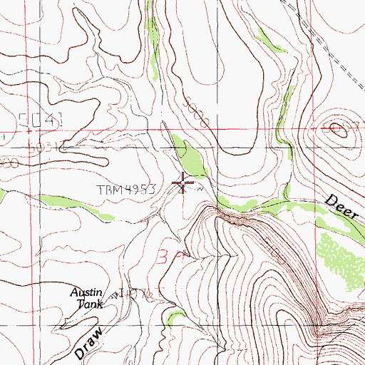 Topographic Map of Lynch Draw, NM