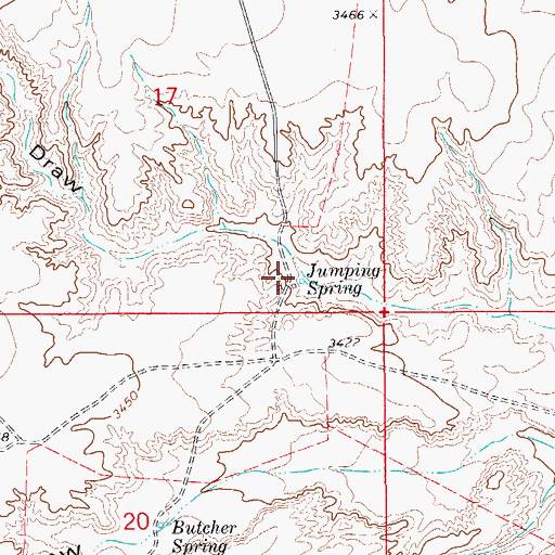 Topographic Map of Dillahunty Ranch, NM