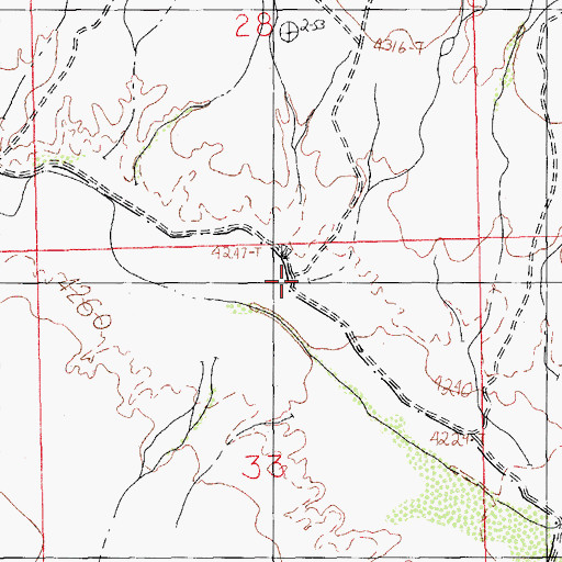 Topographic Map of Muscrath Draw, NM