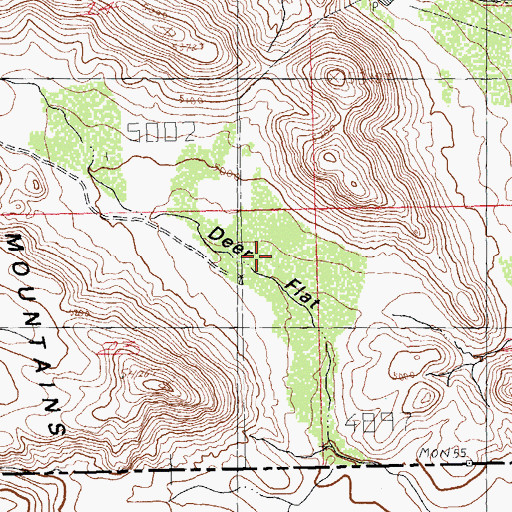 Topographic Map of Deer Flat, NM