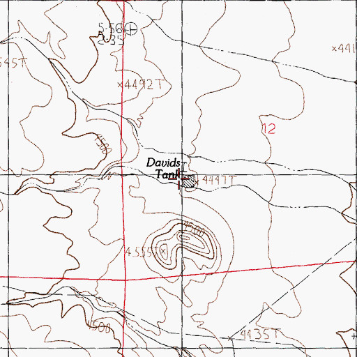 Topographic Map of Davids Tank, NM