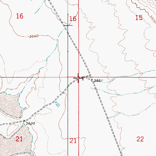 Topographic Map of Den Well, NM