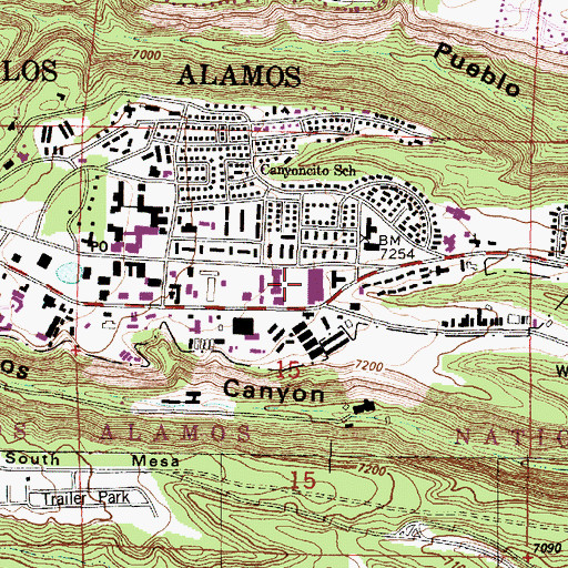 Topographic Map of Mari Mac Village Shopping Center, NM