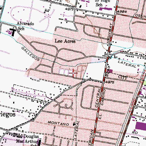 Topographic Map of Guadlupe Plaza, NM