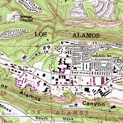 Topographic Map of Community Shopping Center, NM