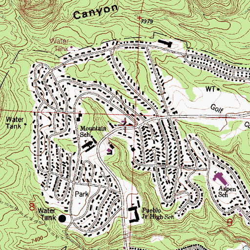 Topographic Map of El Segundo Shopping Center, NM