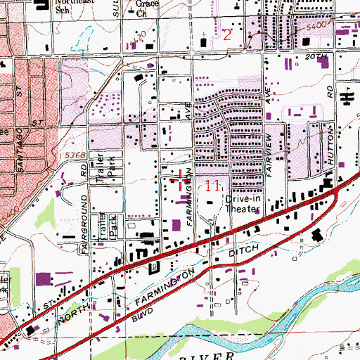Topographic Map of Orchard Plaza, NM