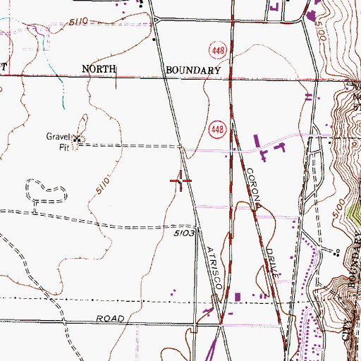 Topographic Map of Ladera Shopping Center, NM