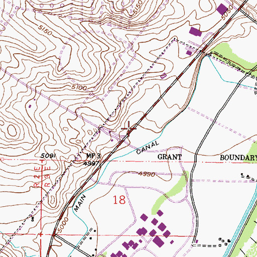 Topographic Map of The Market Center, NM