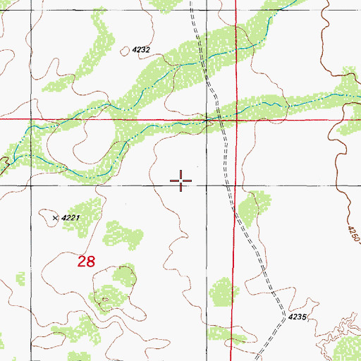 Topographic Map of Sand Spring, NM