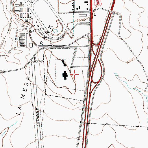 Topographic Map of Miners' Colfax Medical Center, NM