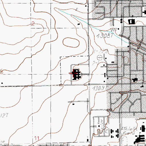 Topographic Map of Plains Regional Medical Center, NM